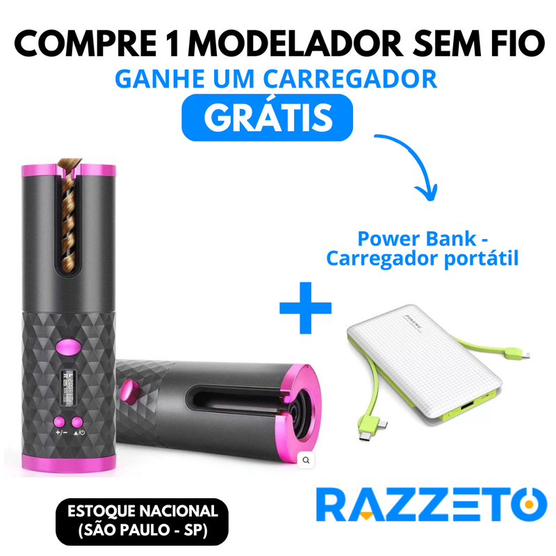 Modelador de Cachos Sem Fio - Hair Pro Razzeto®